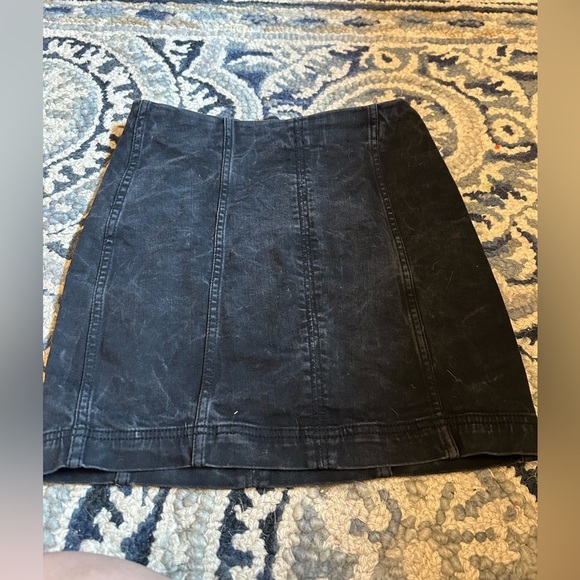 Free People Black Denim Skirt - Picture 1 of 3